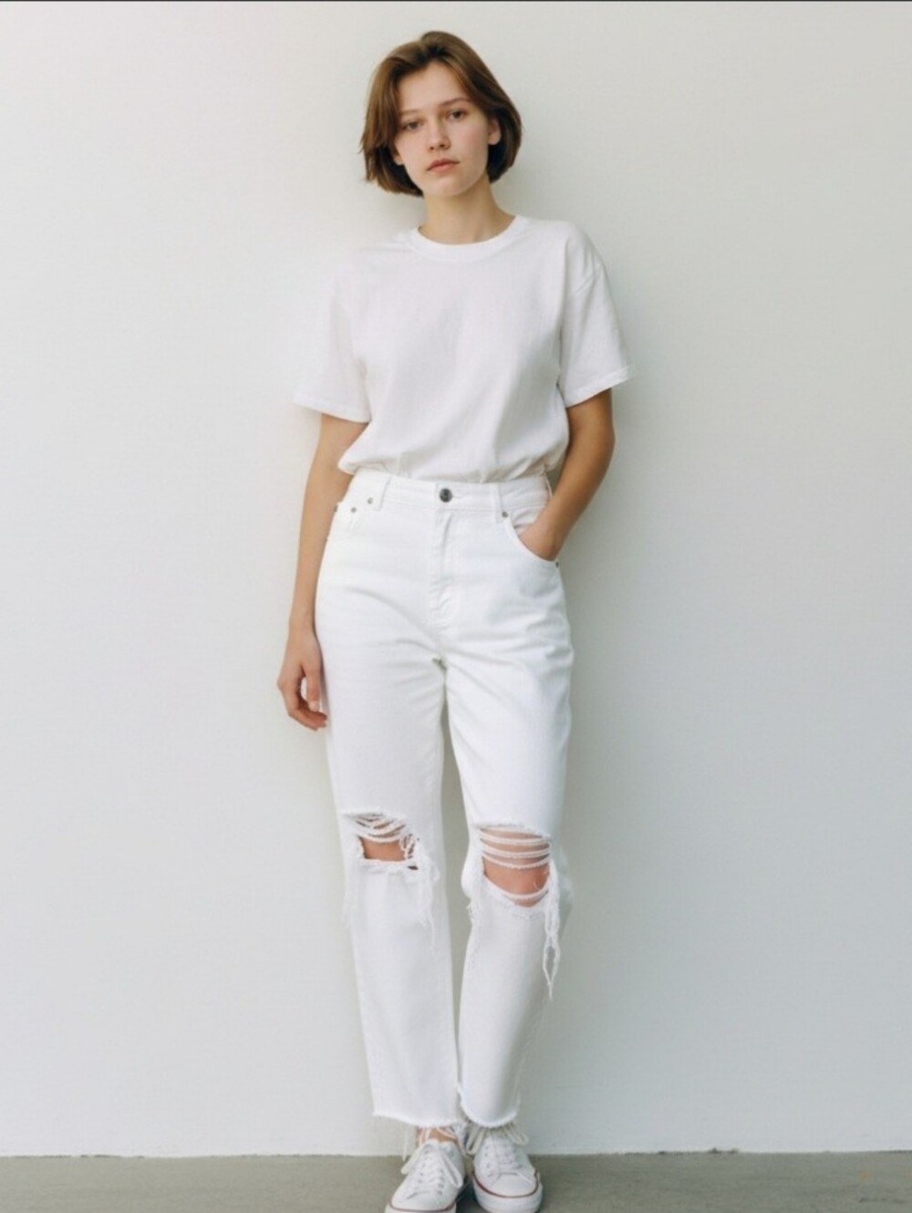 🌞GAP JEANS UNIVERSAL Distressed White Women’s Jeans - Classic Fit